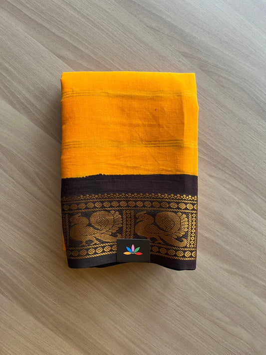 Contrast Annam Border Striped Cotton Saree-22365-22366