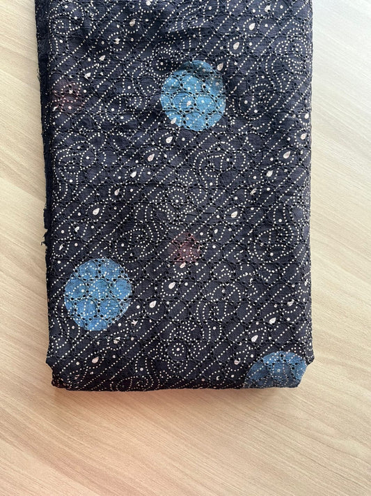 Handblock Printed Ajrakh Hakoba Fabric-22461