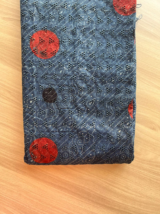Handblock Printed Ajrakh Hakoba Fabric-22462