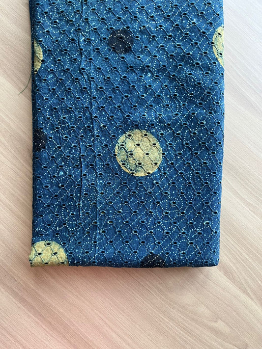 Handblock Printed Ajrakh Hakoba Fabric-22465