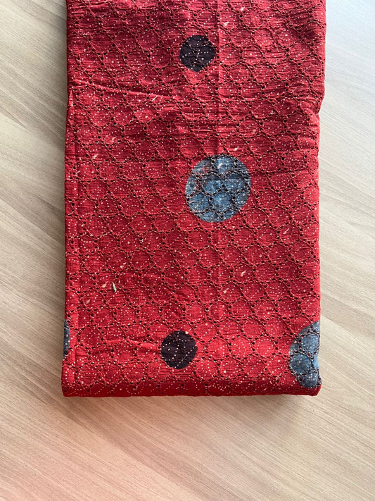 Handblock Printed Ajrakh Hakoba Fabric-22466