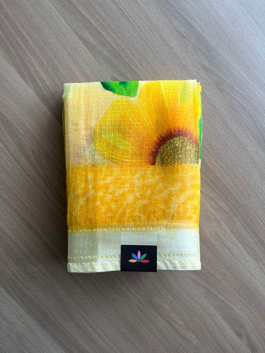 Handbrush Printed Blended Kota Saree-22708