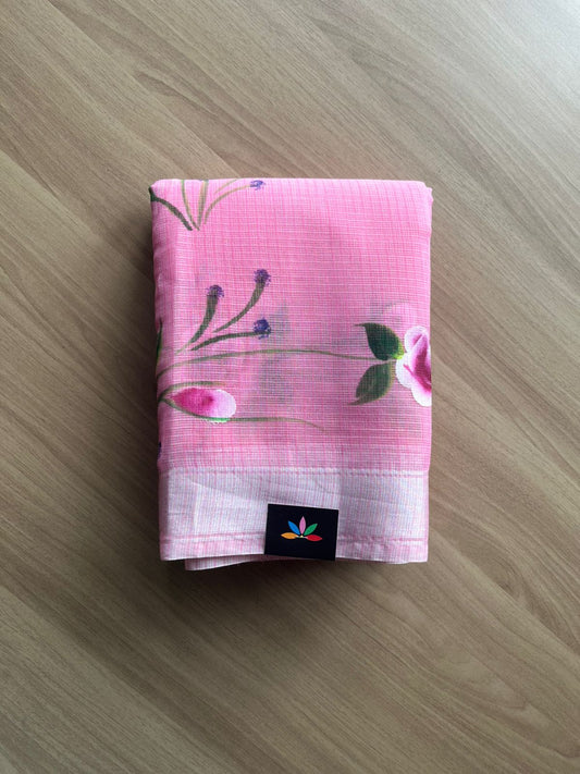 Handbrush Printed Blended Kota Saree-22712