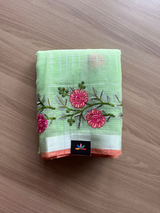 Embroidered Checks Kota Saree-22751