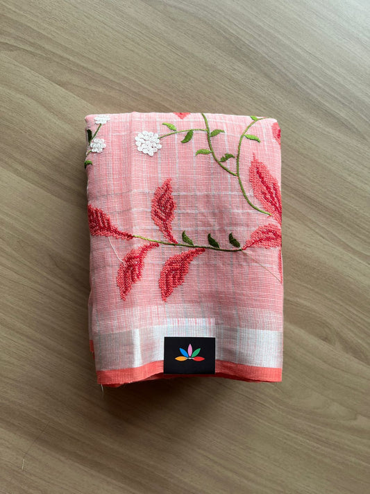 Embroidered Checks Kota Saree-22754