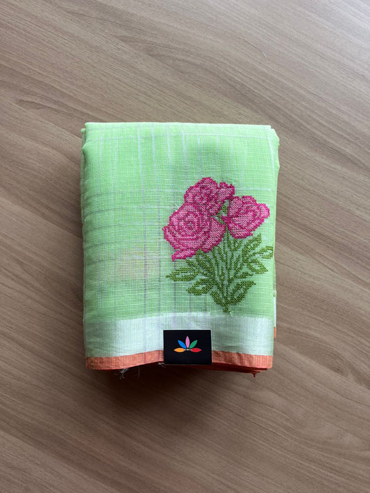 Embroidered Checks Kota Saree-22757