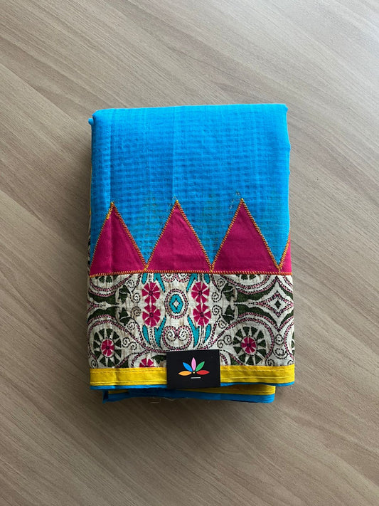 Appliqué work Kota Checks Saree (Without blouse) -22796-22797