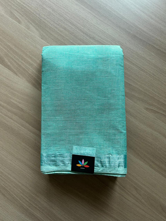 Simple Striped Handloom Cotton Starched Saree (Without blouse) -23053