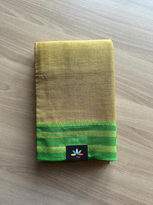 Temple Border Handloom Bengal Soft Cotton Saree -23282