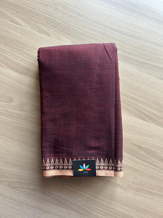 Temple Border Handloom Bengal Soft Cotton Saree -23281