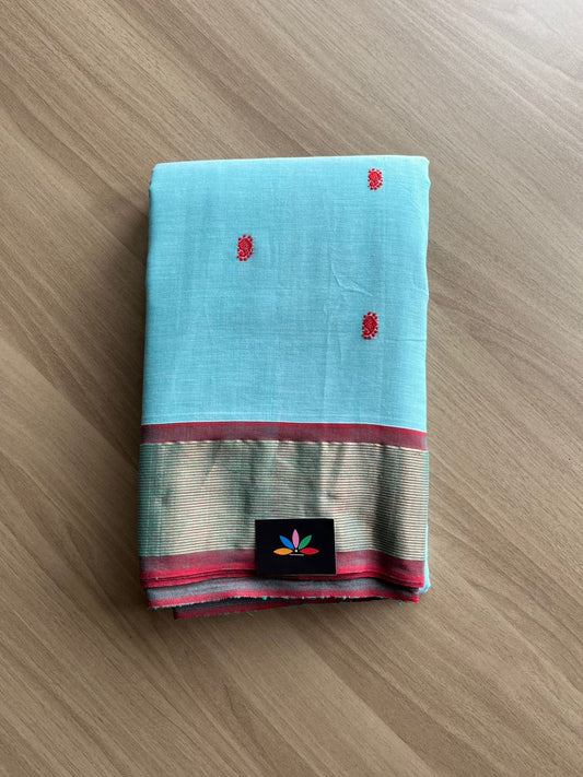 Traditional Handloom Cotton Paithani Saree -23203