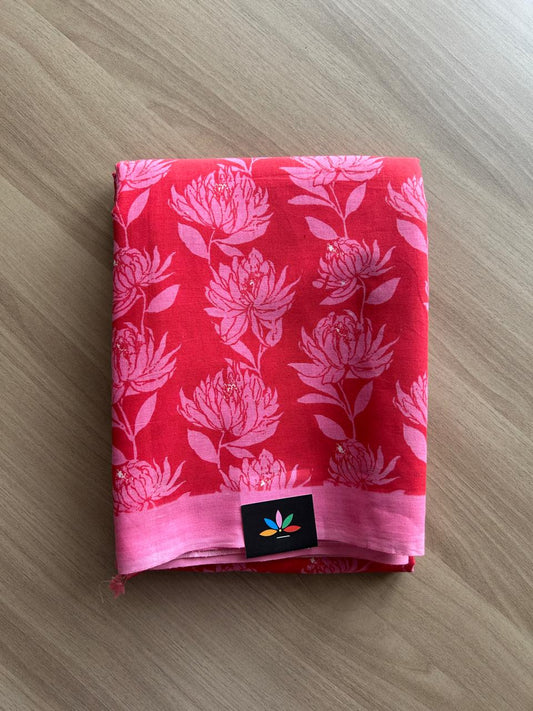 Printed Fine Mul Cotton Saree-23209