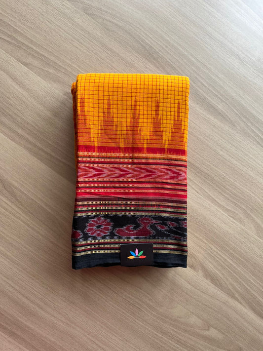 Handloom Sachipar Ikkat Cotton Saree- 23252