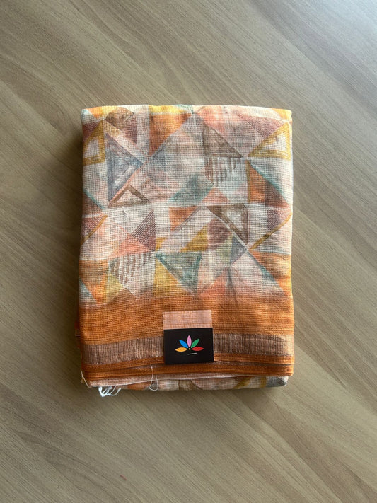 Floral Digital Printed Kota Doria Saree-23321