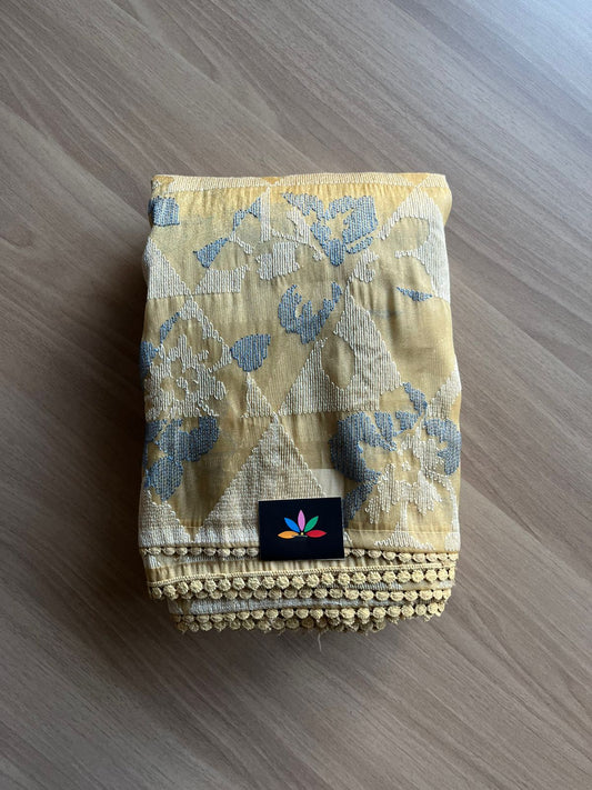 Embroidered Semi Tissue Silk Saree -23325