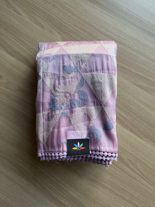 Embroidered Semi Tissue Silk Saree -23326
