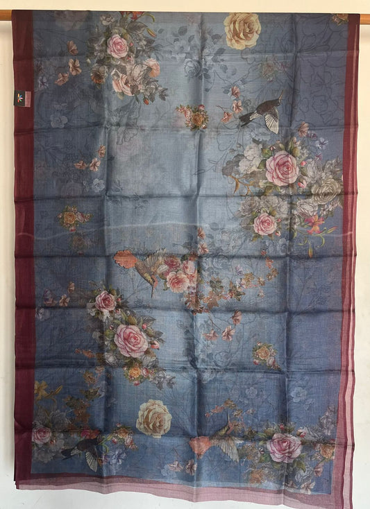 Digital Printed Pure Kota Silk Saree -23337