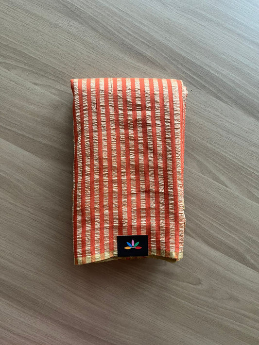 Stripped Pure Munga Silk Saree - 23364