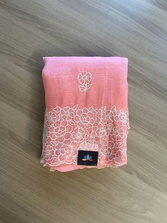 Gradient Designer Semi Organza Saree -23377