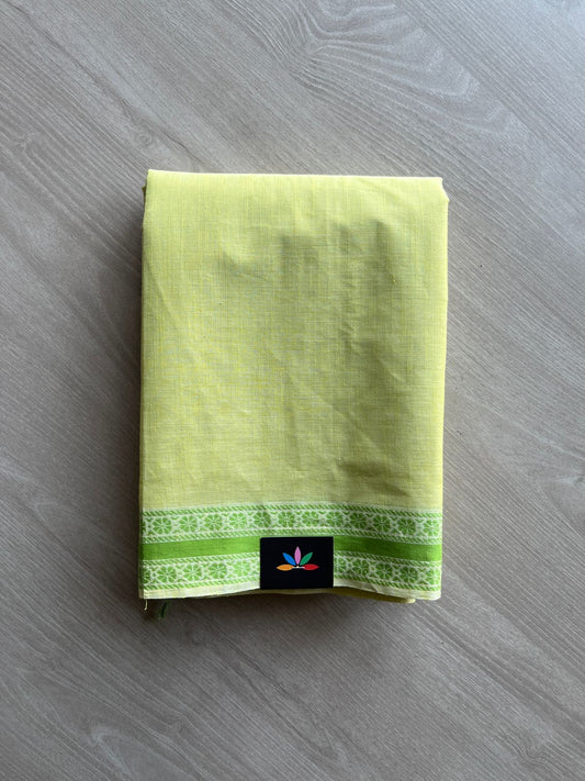 Woven Border Embroidered Pure Cotton Saree-23497