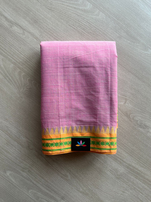 Woven Border Embroidered Pure Cotton Saree-23499