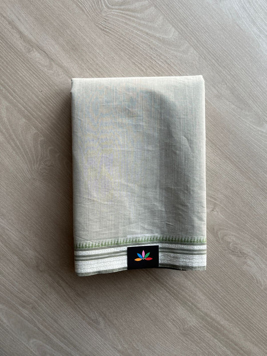 Woven Border Embroidered Pure Cotton Saree-23501