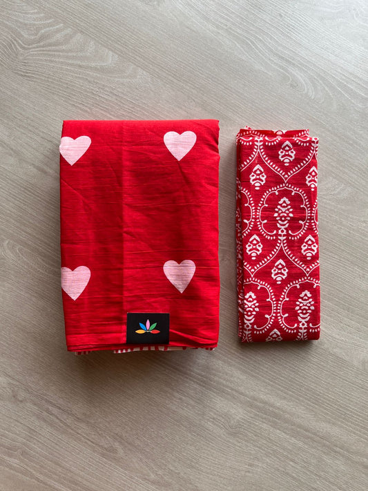 Screen Printed Mul Cotton Saree-23551-23553