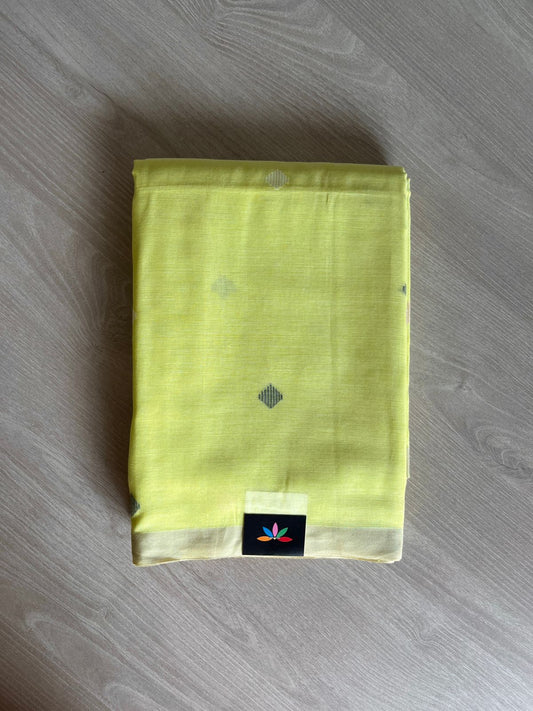 Handwoven Bengal Soft Cotton Jamdani Saree-23656