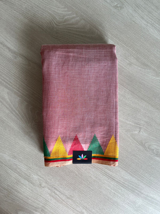 Temple Border Handloom Cotton Saree -23657