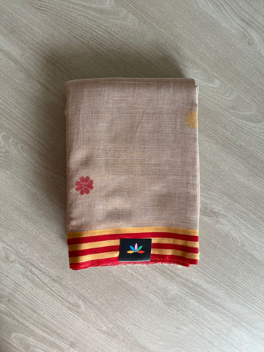 Handloom Bengal Soft Cotton Saree with Ghicha Pallu -23665