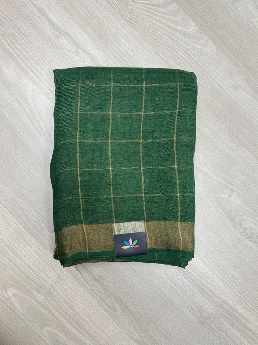 Handloom Tissue Linen Saree -23698