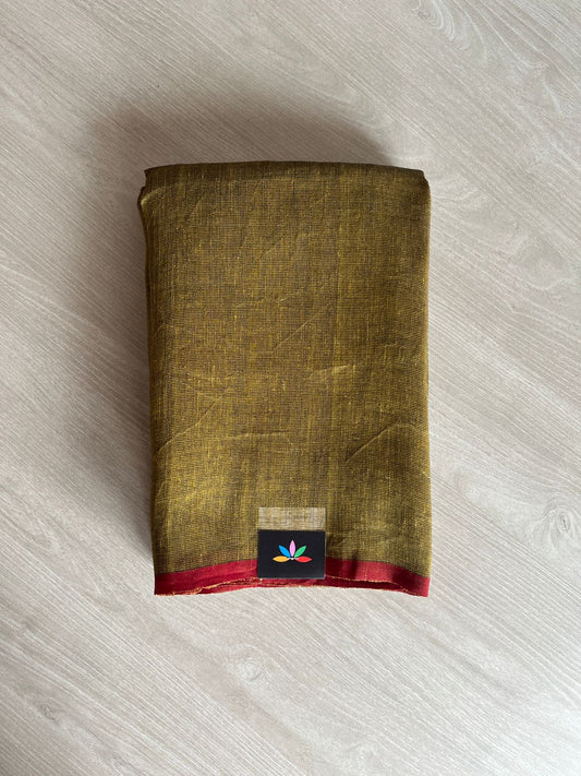 Handloom Tissue Linen Saree -23702