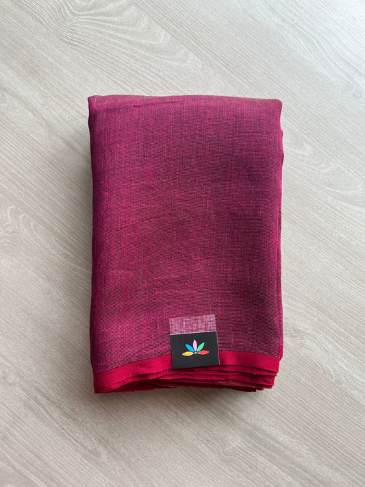 Handloom Tissue Linen Saree -23703