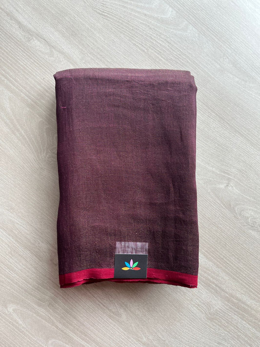 Handloom Tissue Linen Saree -23705