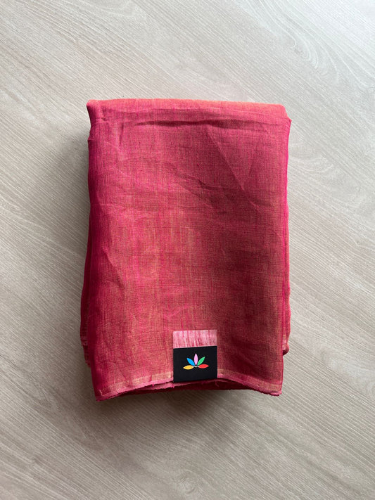 Fine Tissue Linen Saree with Sequin Pallu-23706