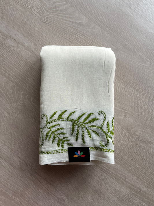 Kantha Stitch Cotton Saree -23713