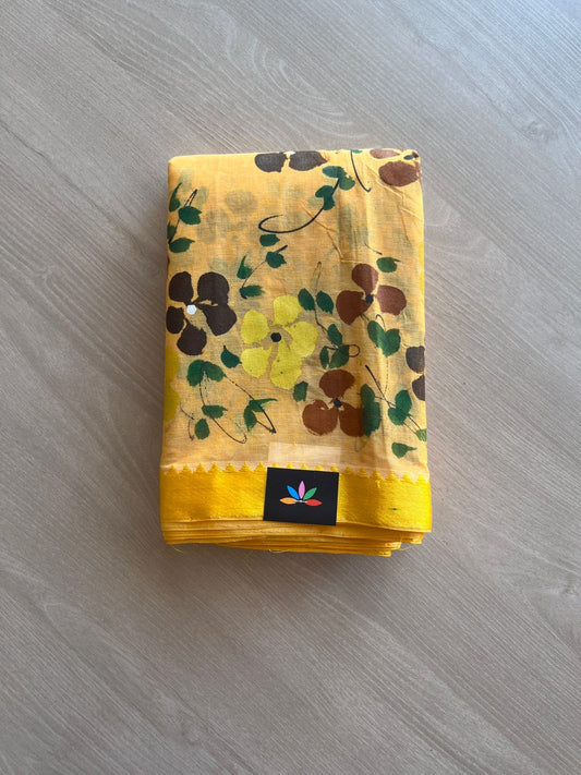 Hand painted Bengal Cotton Saree-24107