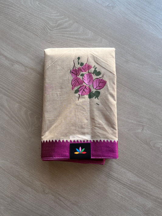 Hand painted Bengal Cotton Saree-24108