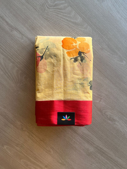 Hand painted Bengal Cotton Saree-24117