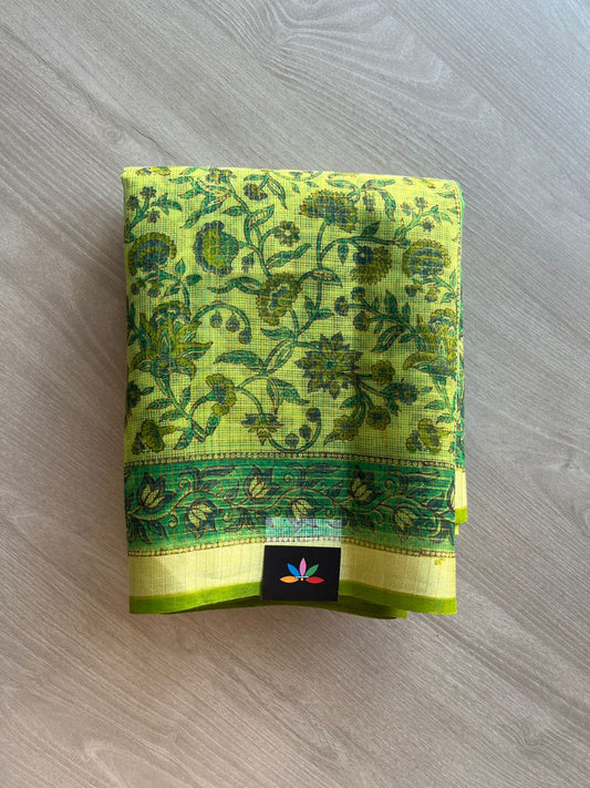 Printed with Checks Blended Kota Saree -24294