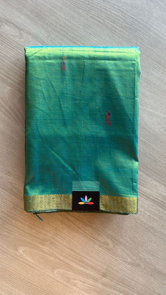 Dual Tone Simple Semi Silk Cotton Saree -24384
