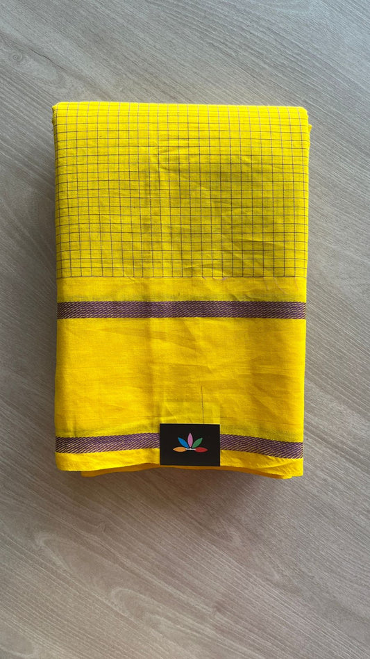 Checked Chettinad Cotton Saree -24392