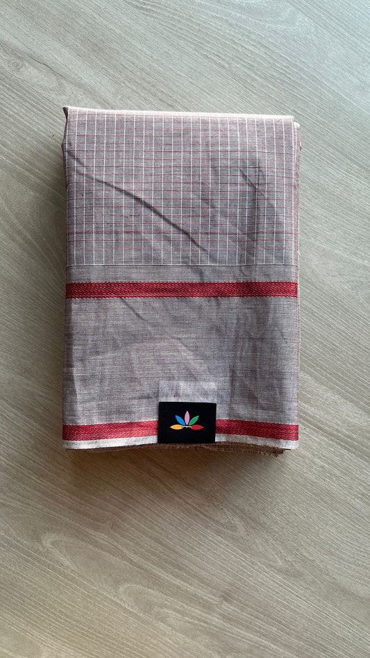 Checked Chettinad Cotton Saree -24393