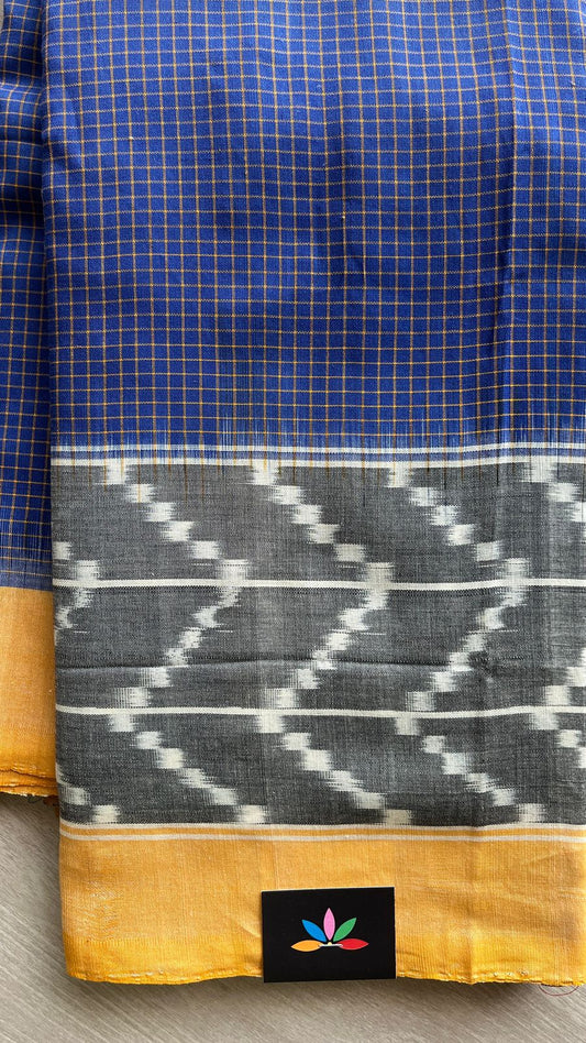 Handwoven Pochampally Ikkat Cotton Saree -24424