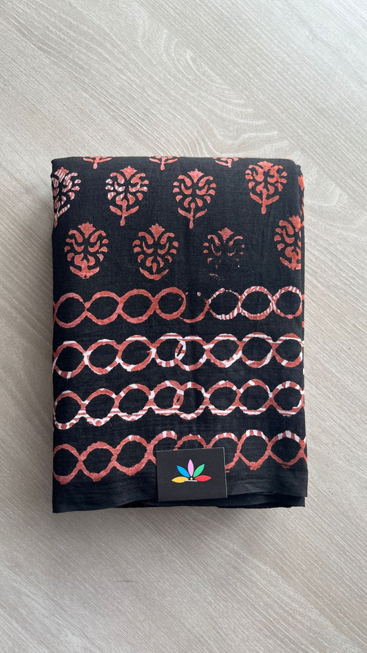Block Printed Mul Cotton Saree-24444
