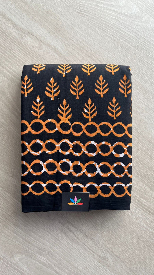Block Printed Mul Cotton Saree-24445