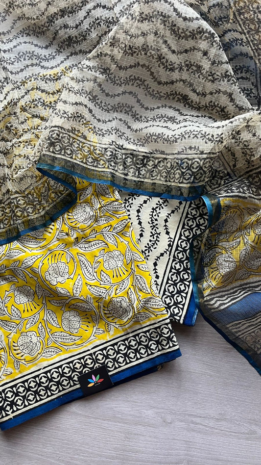 Hand Block Printed Cotton Suit with Kota Duppata -24633