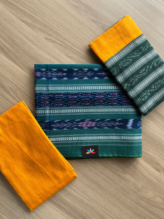 Handloom Sambalpuri Cotton 3 Piece Suit-20533