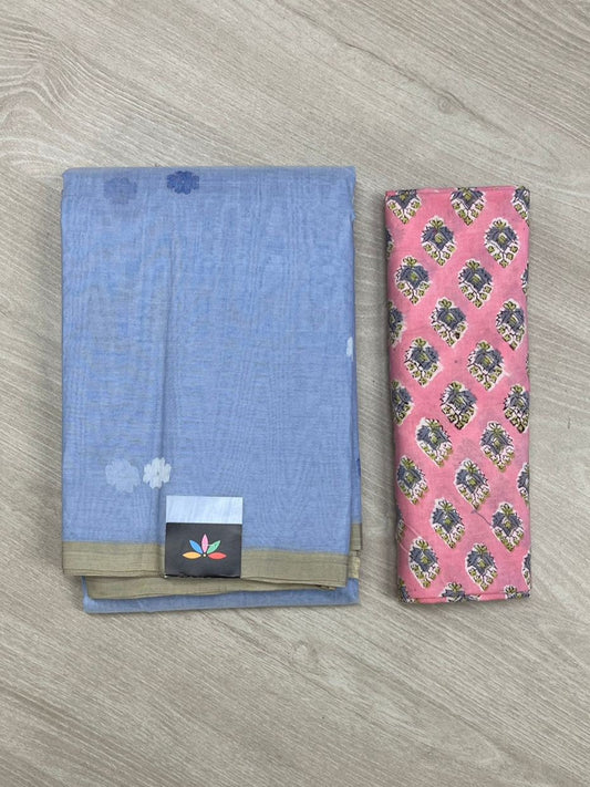 Handloom Cotton Jamdani Saree -4773