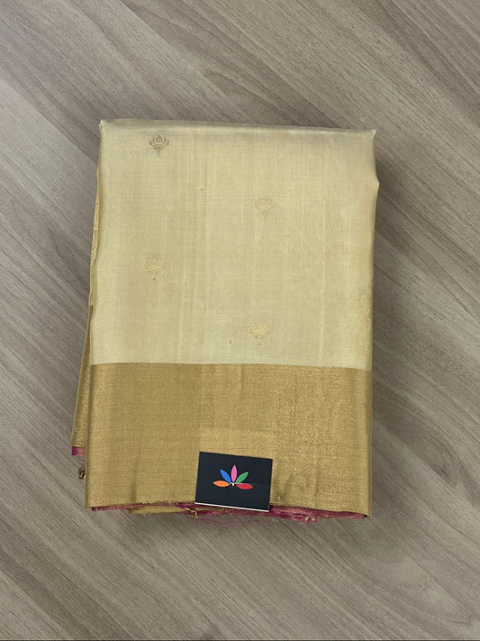 Exclusive Zari Woven Butta Handloom Pure Soft Silk Saree-7762